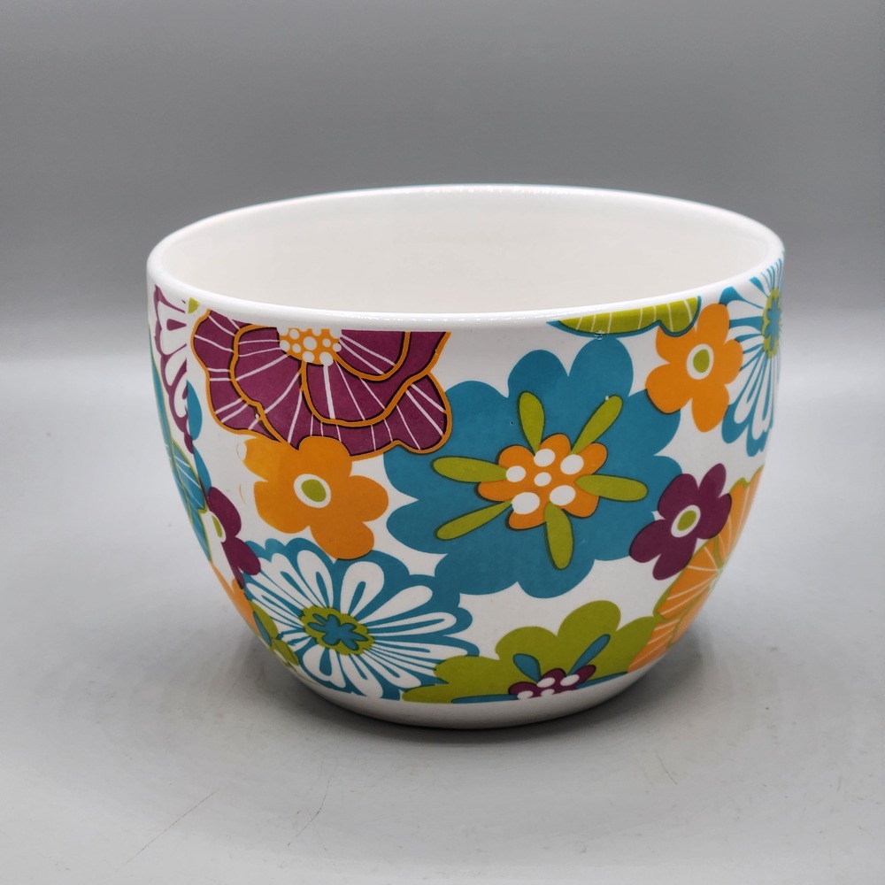 Dennis East Floral Bowl 3 Cup Capacity DEI Flowers Cottage Farmhouse Eclectic